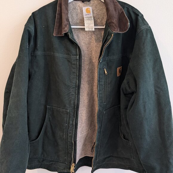 Carhartt Other - Carhartt C61 SPC Sandstone Ridge Coat Sherpa Fleece lined Spruce Green XL